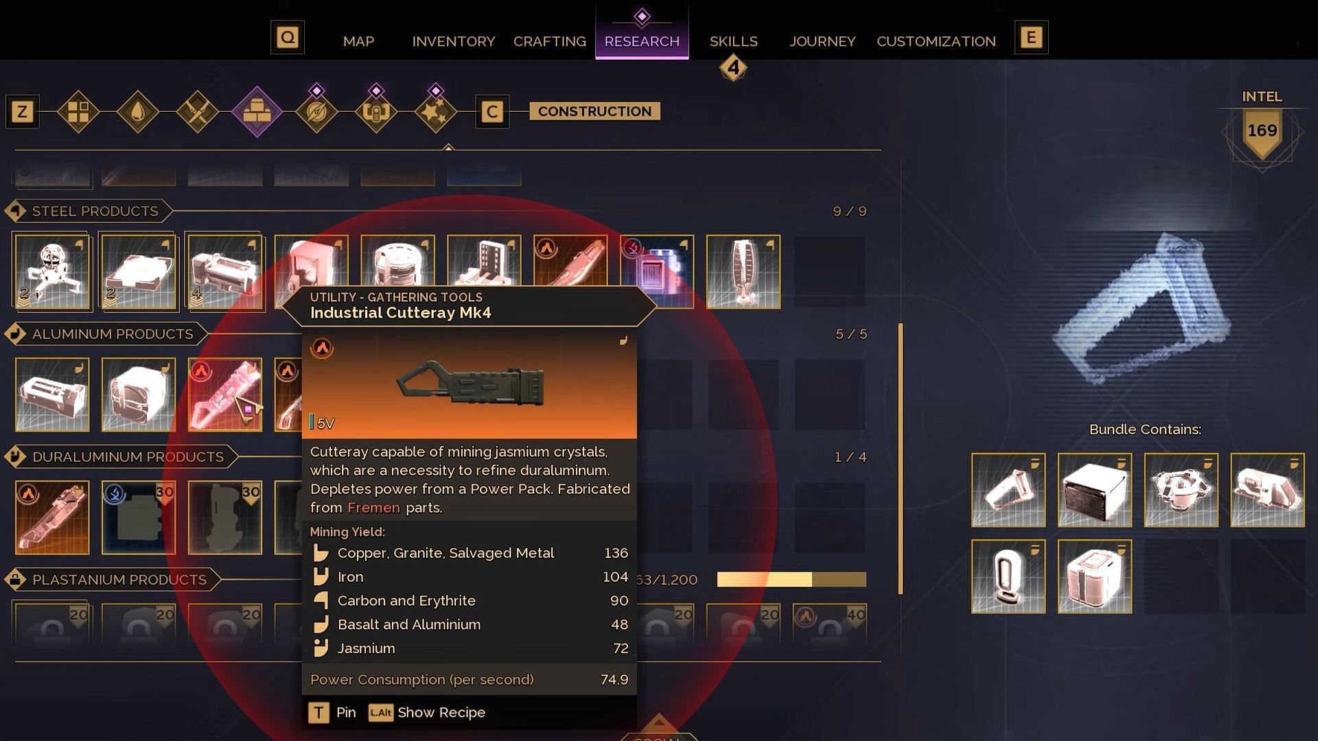 Before you venture out to farm Jasmium, check if your Cutteray is compatible with the material (Image via Funcom)